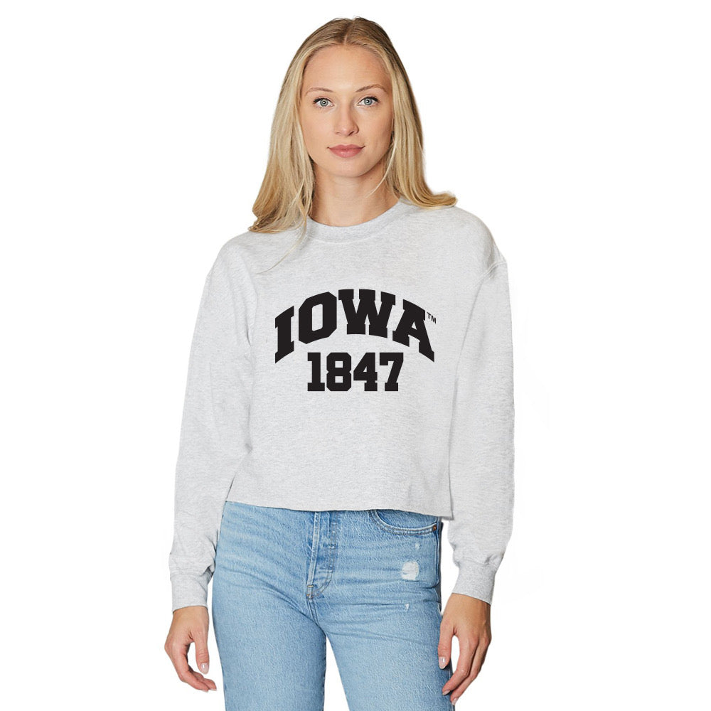 Iowa Hawkeyes Established Gray Crewneck