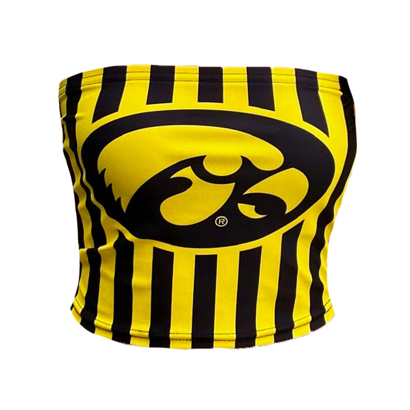 Iowa Hawkeyes Striped Tube Top