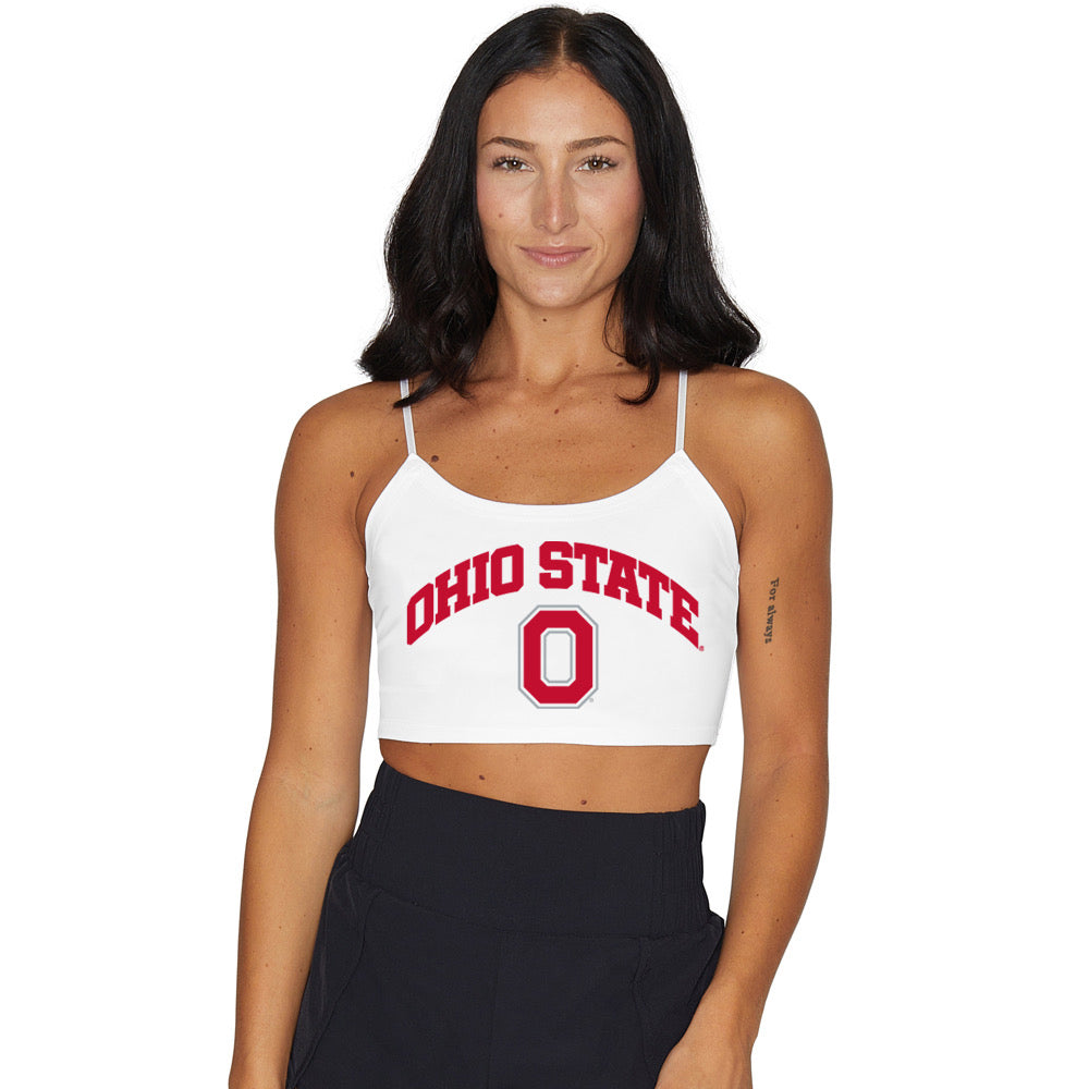 Ohio State OSU Buckeyes White Spaghetti Tank Top