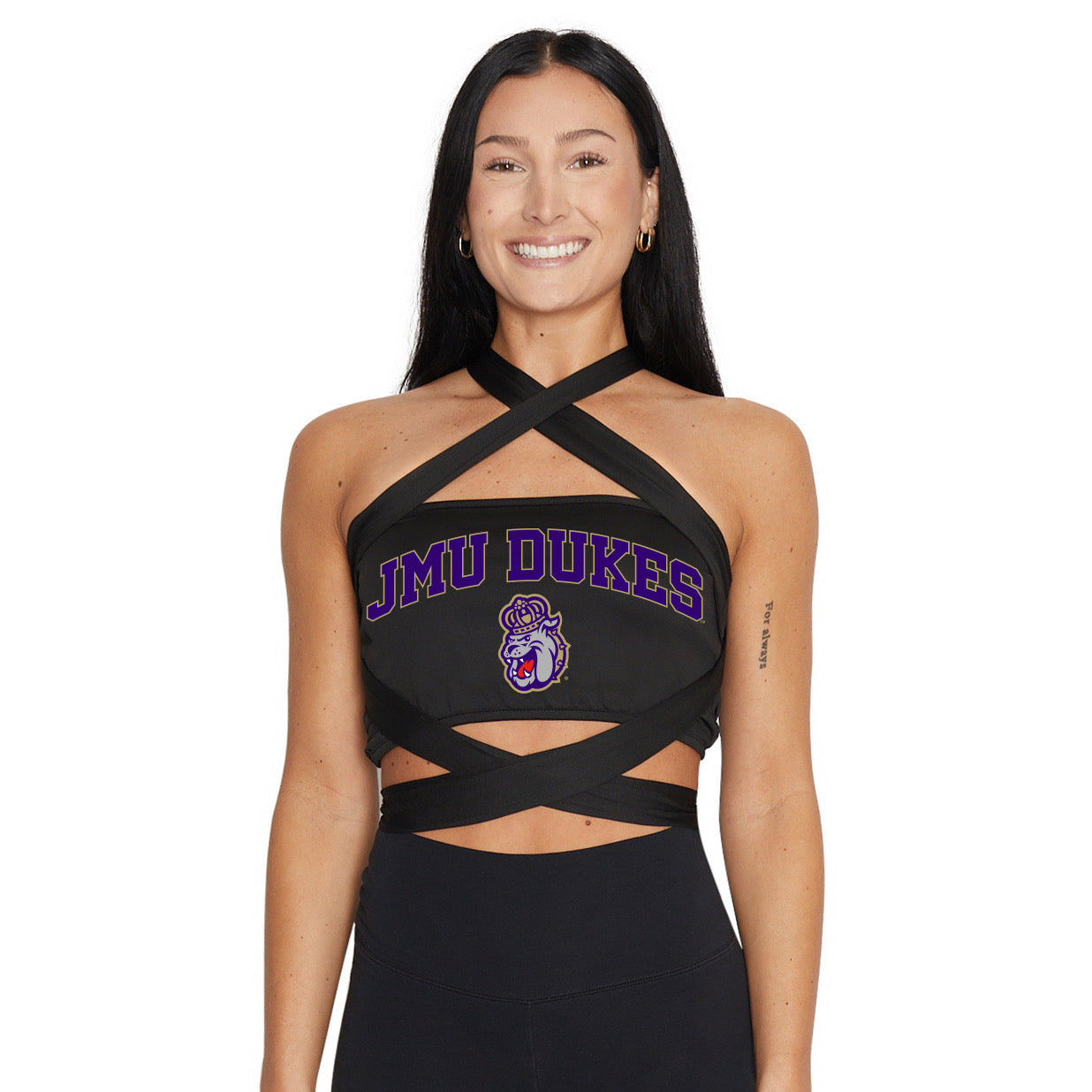 JMU Black Multi Way Bandeau Top