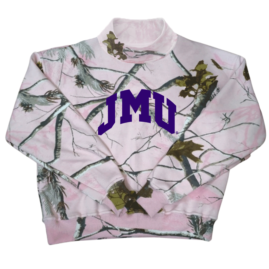 JMU Camo Mock Neck Sweatshirt