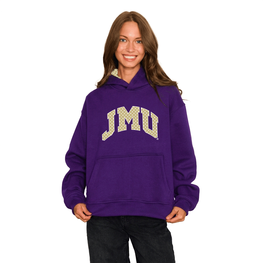 JMU Polka Dot Hoodie