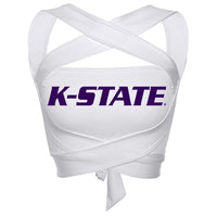 Kansas State White Multi Way Bandeau Top