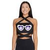 Kansas State Black Multi Way Bandeau Top