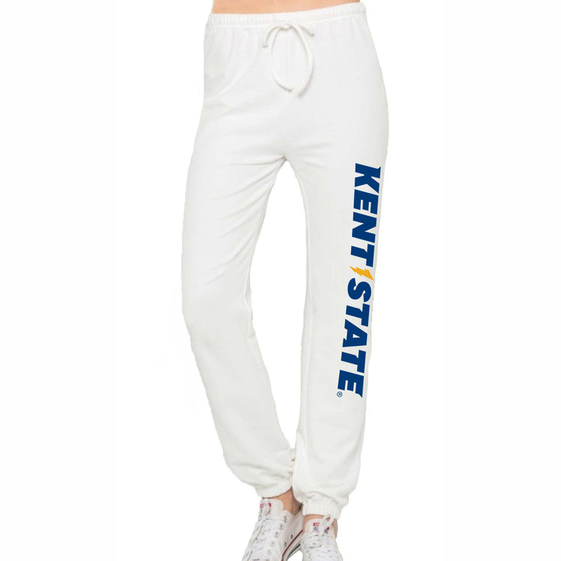 Kent State White Joggers