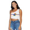 Kansas Jayhawks White One Shoulder Top