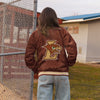 Lehigh Satin Letterman Bomber Jacket