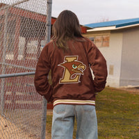 Lehigh Satin Letterman Bomber Jacket