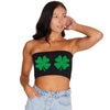Shake Your Shamrocks Black Bandeau Top