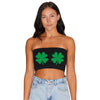 Shake Your Shamrocks Black Bandeau Top