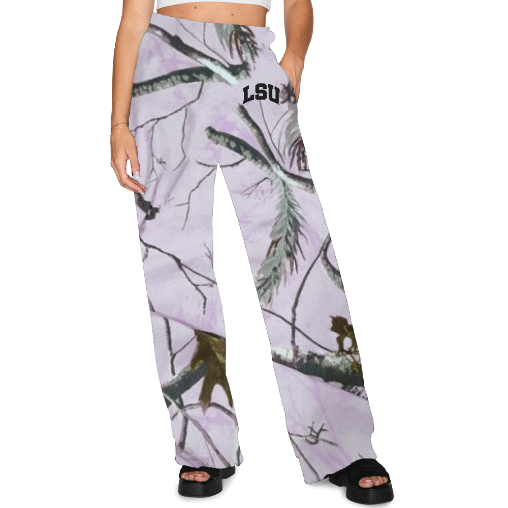 LSU Lavender Camo Flare Sweatpants