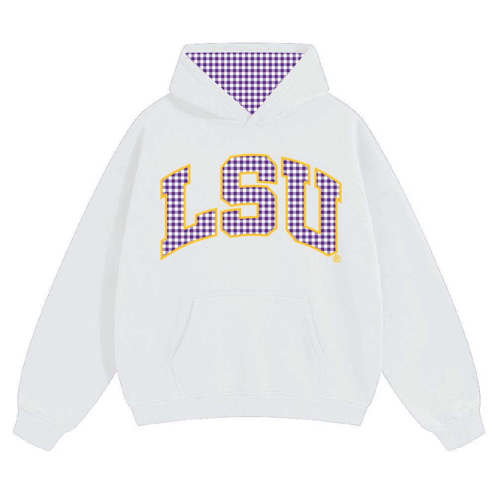LSU Gingham Hoodie