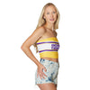 LSU Horizontal Striped Tube Top