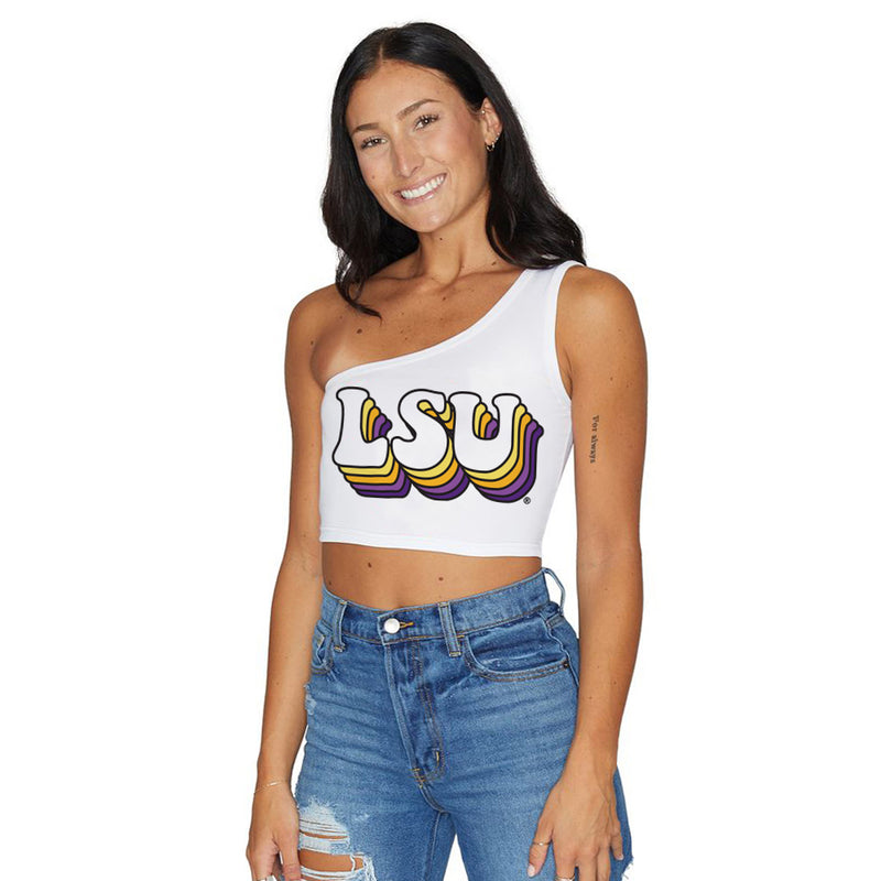 LSU Retro One Shoulder Top