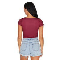 Fordham Maroon Babydoll Tee