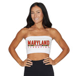 Maryland Terps White Bandeau Top