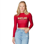 Maryland Red Mock Neck Top