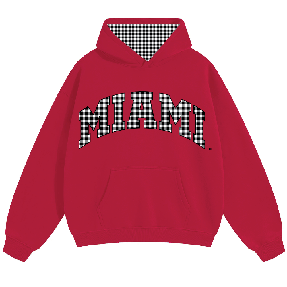 Miami University Gingham Hoodie