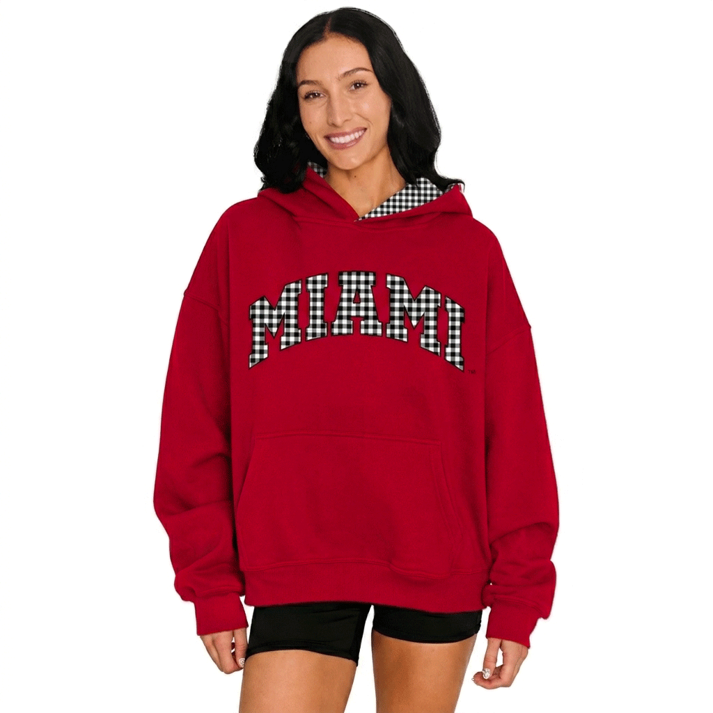 Miami University Gingham Hoodie