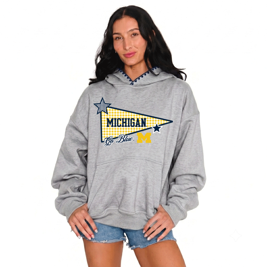 University of Michigan Patchwork Stitched Hoodie