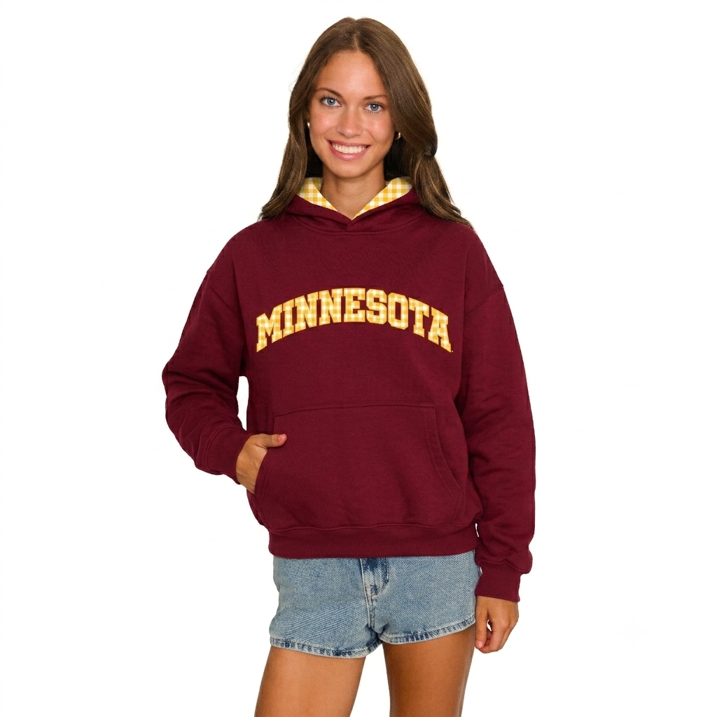 Minnesota Gingham Hoodie