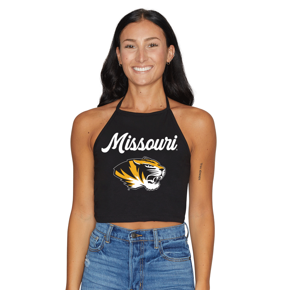Mizzou Black Halter Top