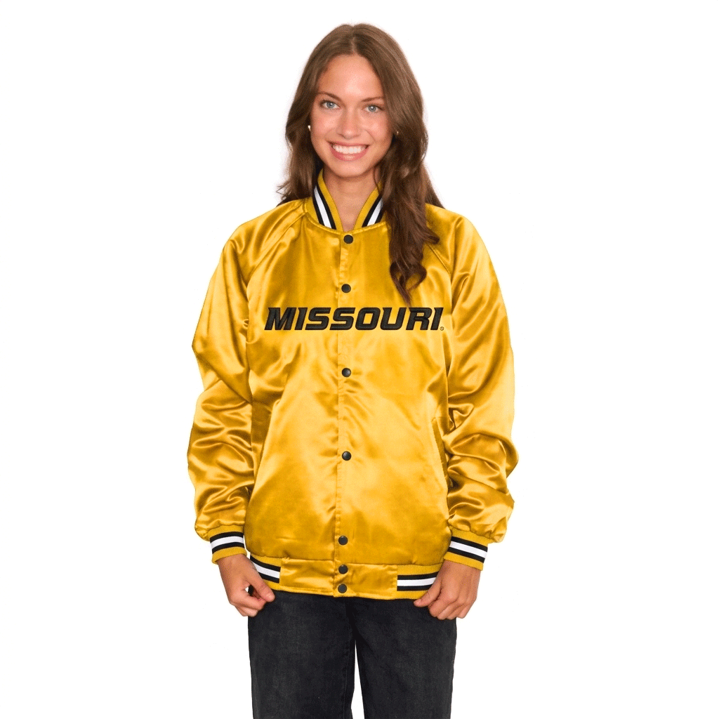 Mizzou Satin Letterman Bomber Jacket