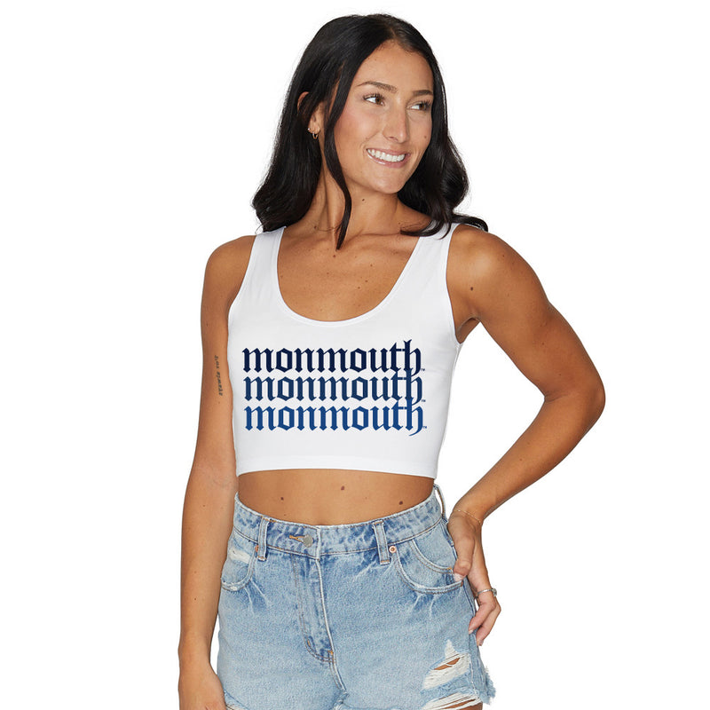 Monmouth Hawks Old English Crop Top