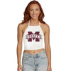 Mississippi State White Halter Top