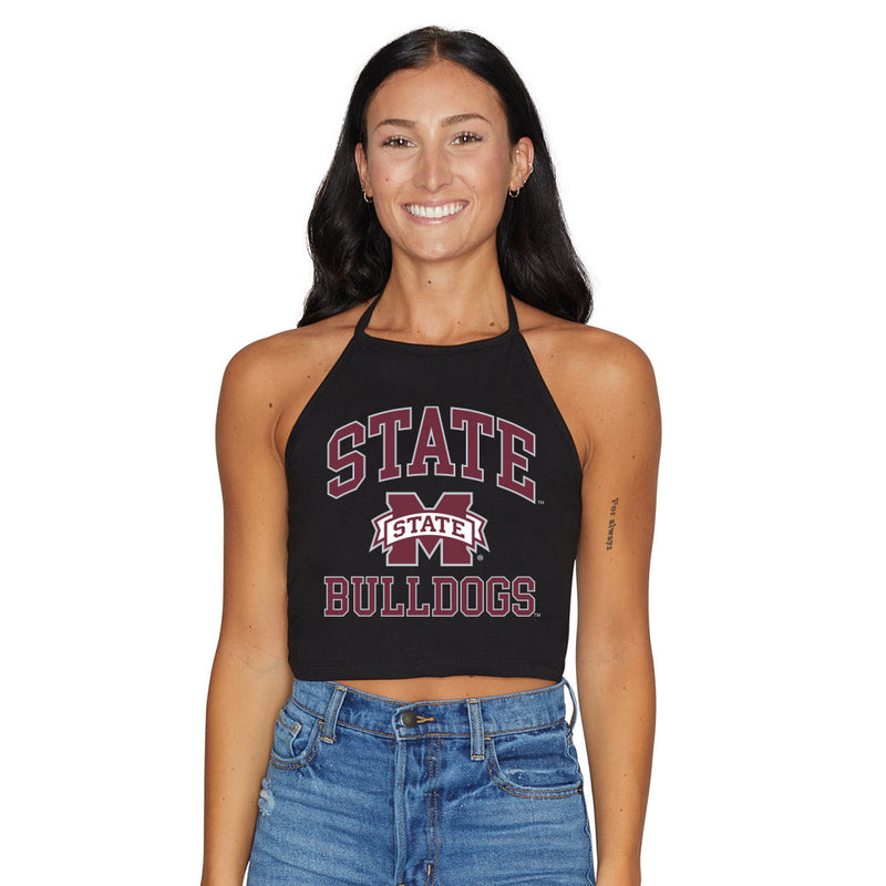 Mississippi State Black Halter Top