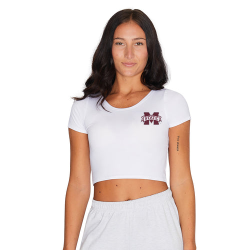Mississippi State White Babydoll Tee