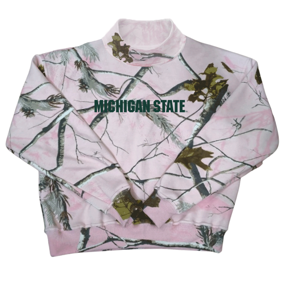 Michigan State Camo Mock Neck Sweatshirt
