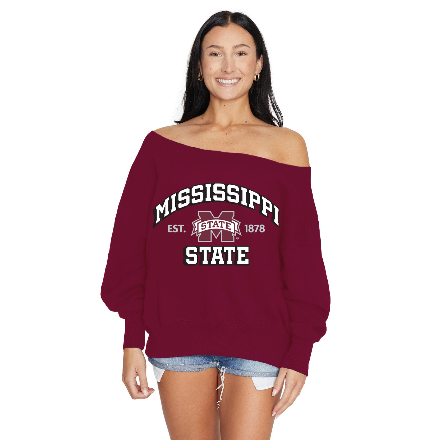 Mississippi State Off the Shoulder Sweatshirt