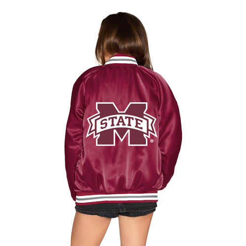 Mississippi State Satin Letterman Bomber Jacket
