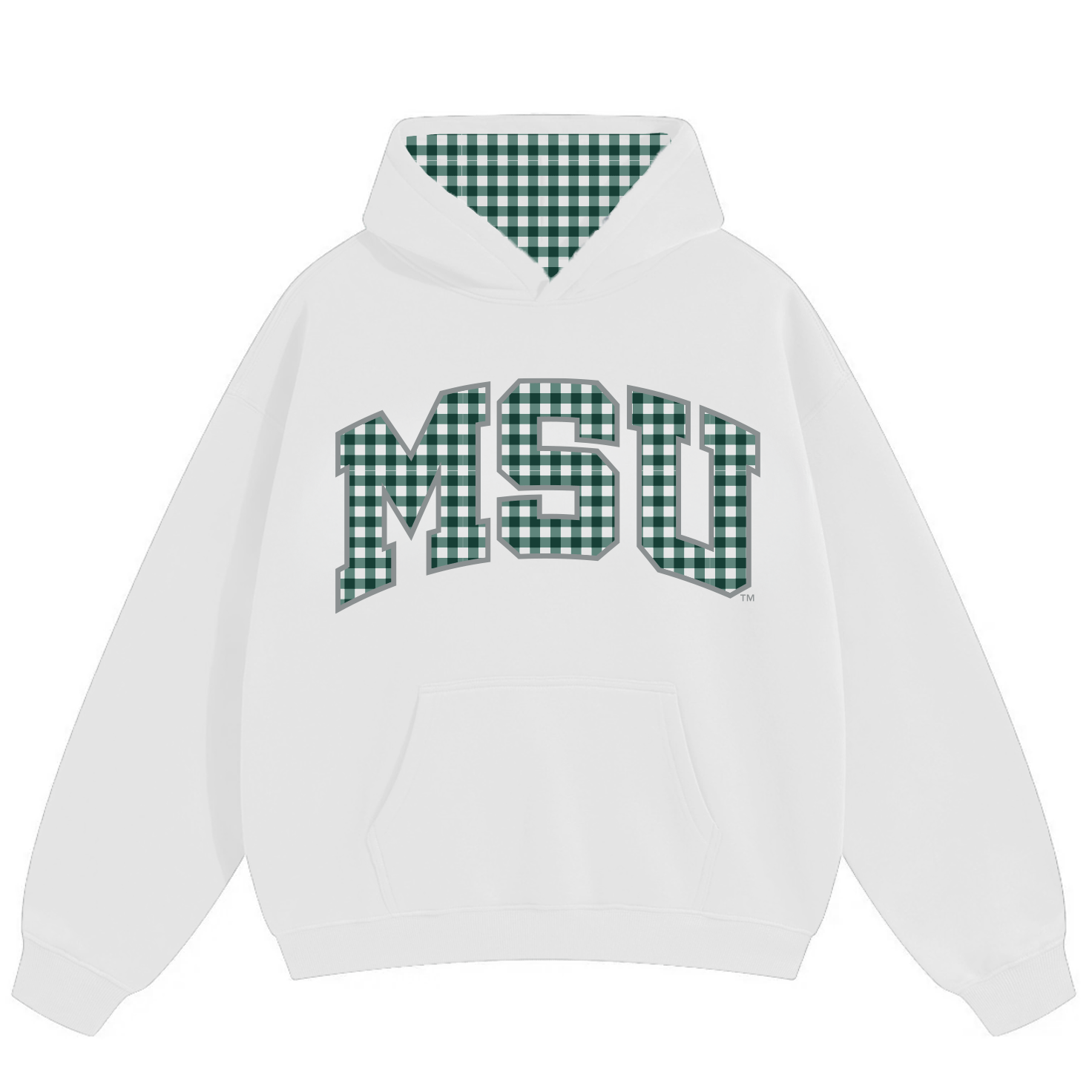 Michigan State Gingham Hoodie