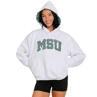 Michigan State Gingham Hoodie
