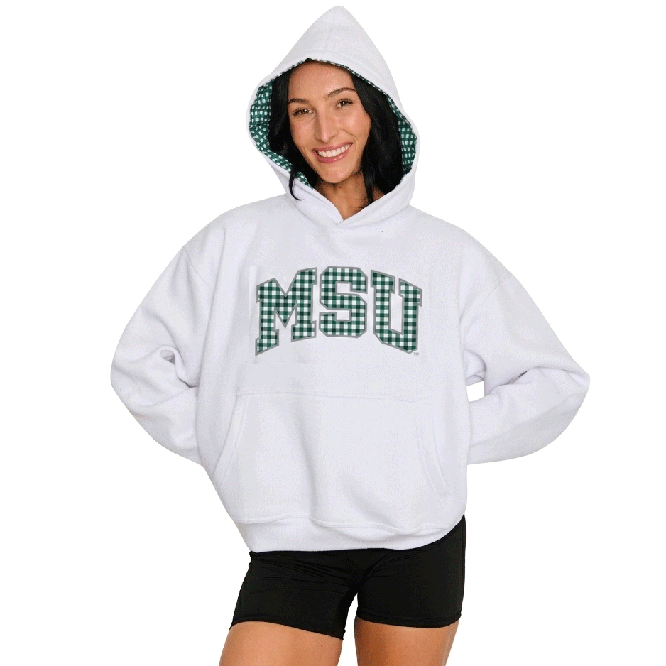 Michigan State Gingham Hoodie