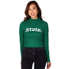Michigan State Green Mock Neck Top