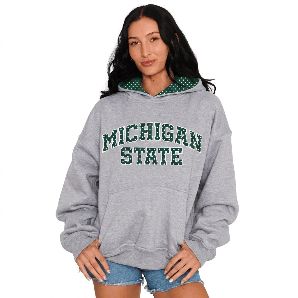 Michigan State Polka Dot Hoodie