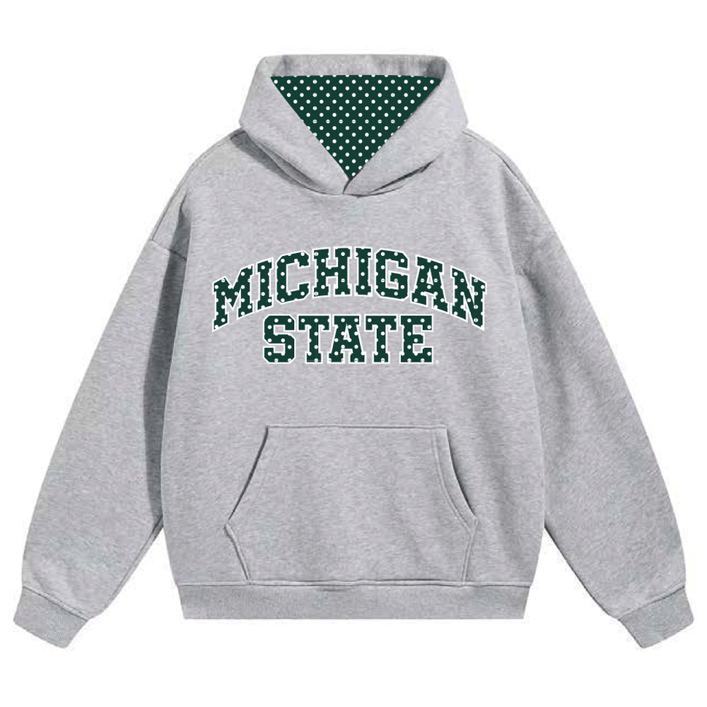 Michigan State Polka Dot Hoodie