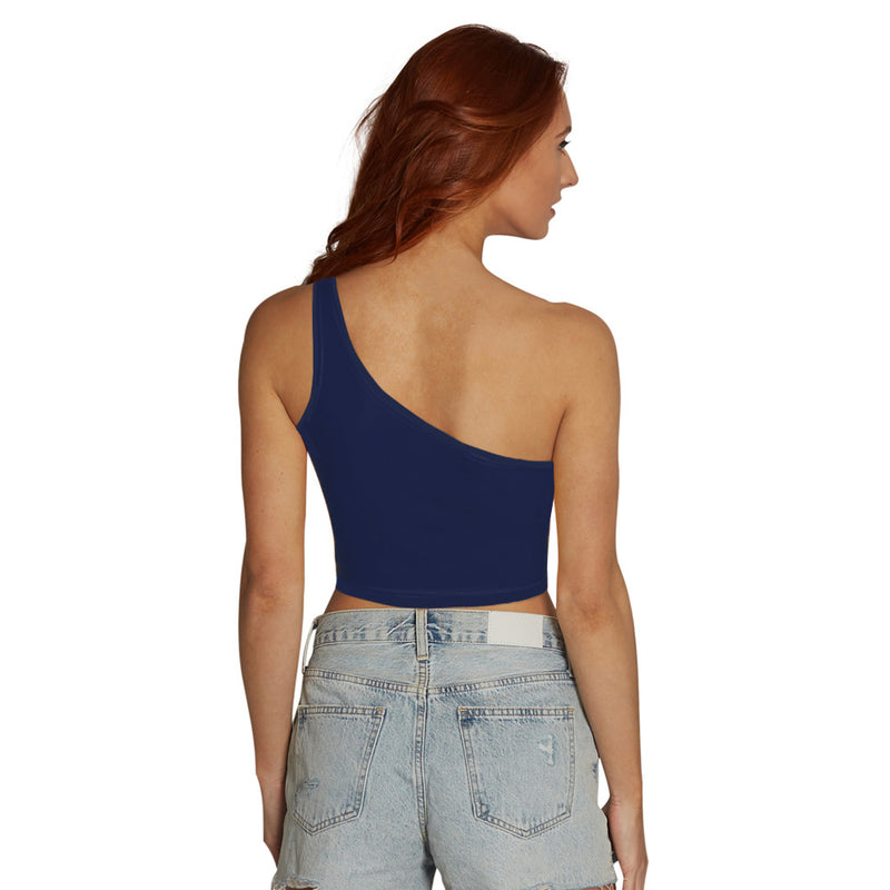 UConn Navy One Shoulder Top