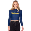 University of Michigan Navy Mock Neck Top