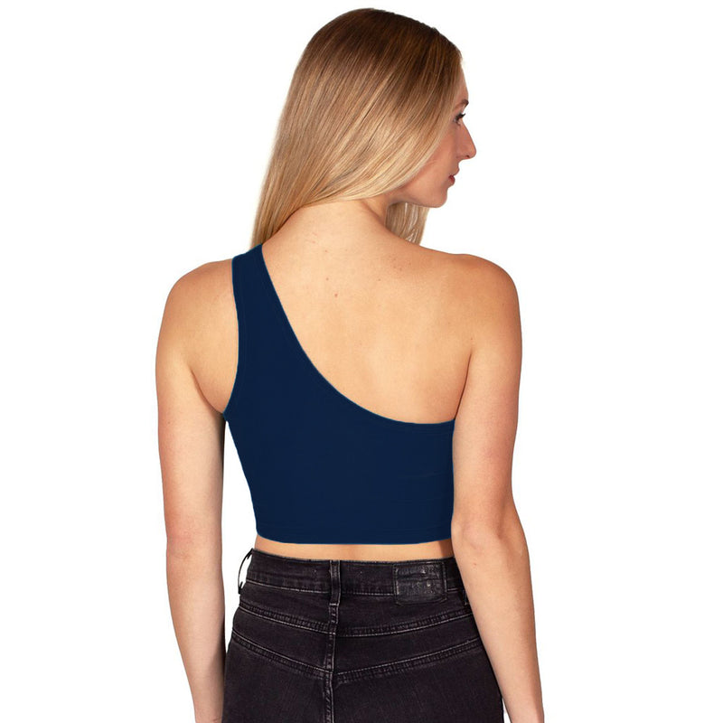 George Washington University Navy One Shoulder Top