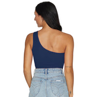 Georgia Tech Navy One Shoulder Top