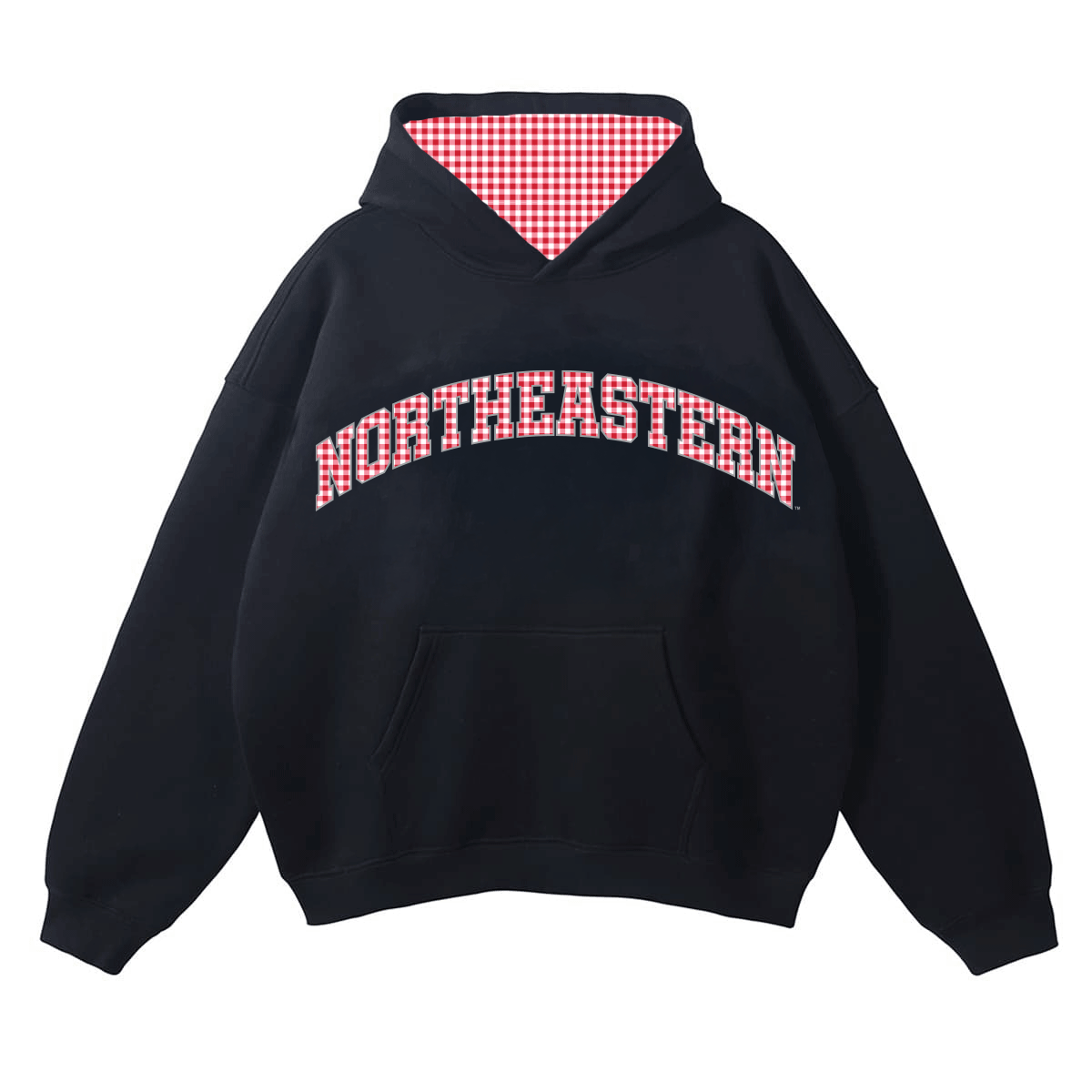 Northeastern Gingham Hoodie