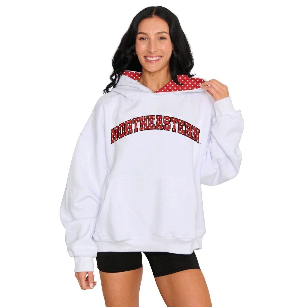 Northeastern Polka Dot Hoodie