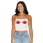 Red & Yellow Football Tube Top