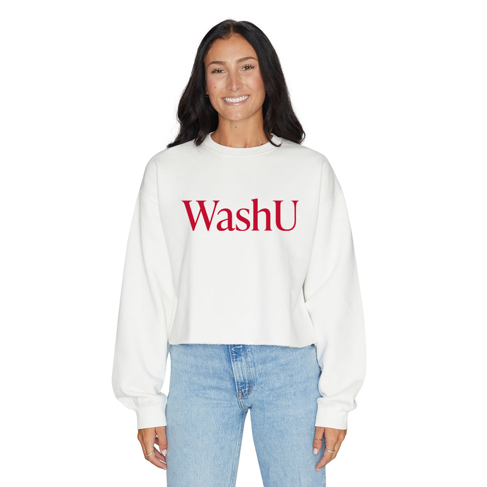 WashU White Classic Crewneck – lojobands - Main Image