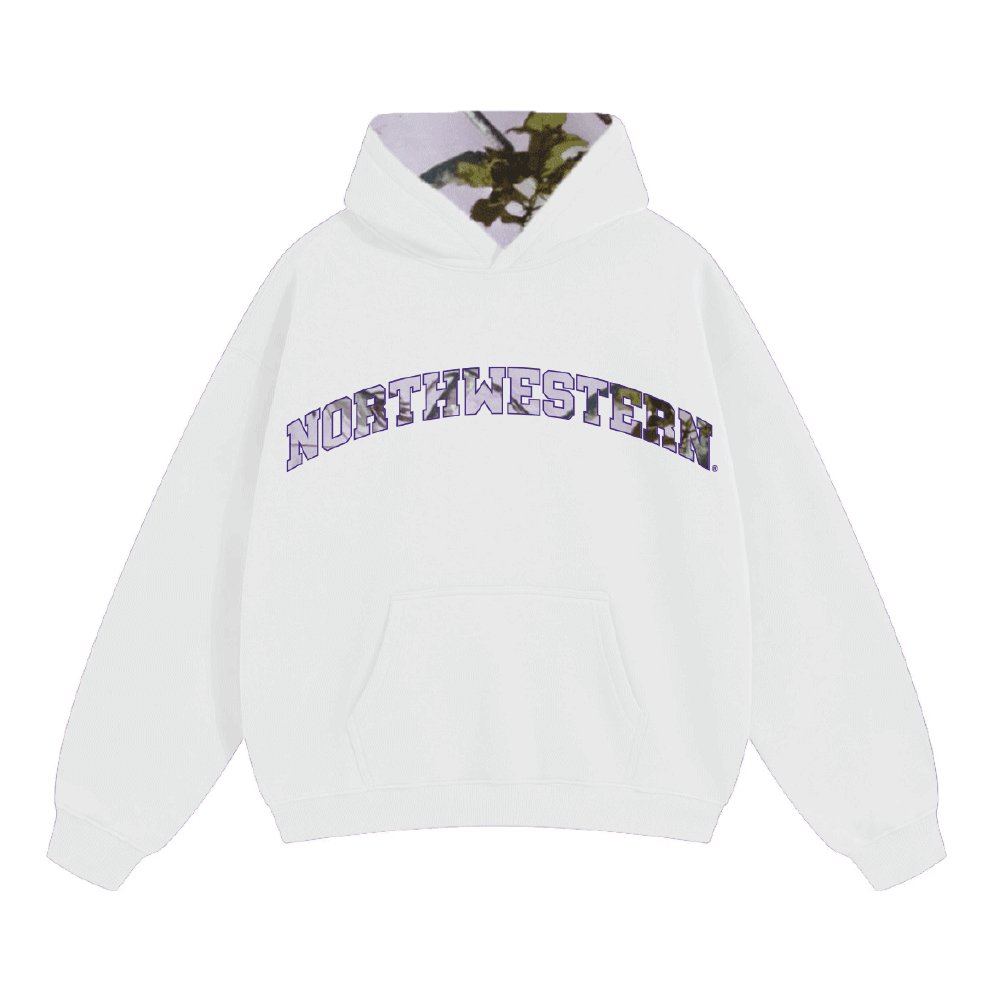 Northwestern Lavender Camo Hoodie