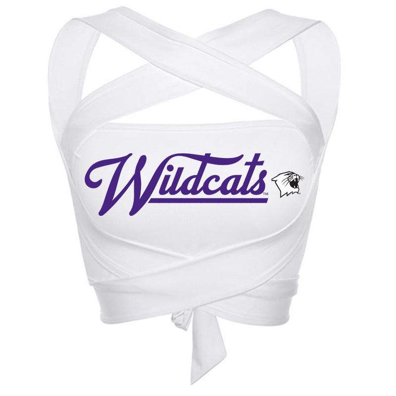Northwestern Wildcats White Multi Way Bandeau Top